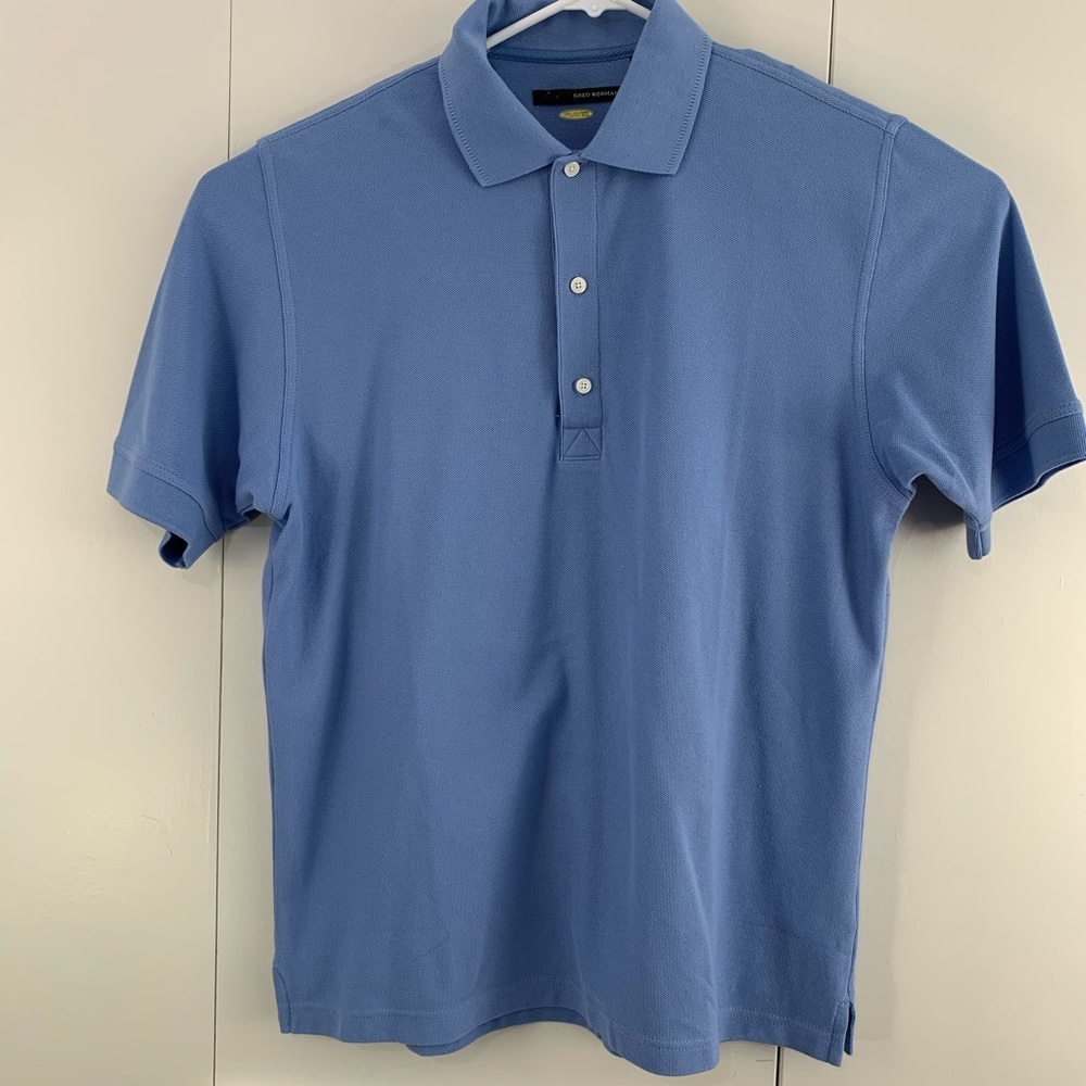 Greg Norman S Play Dry golf polo blue